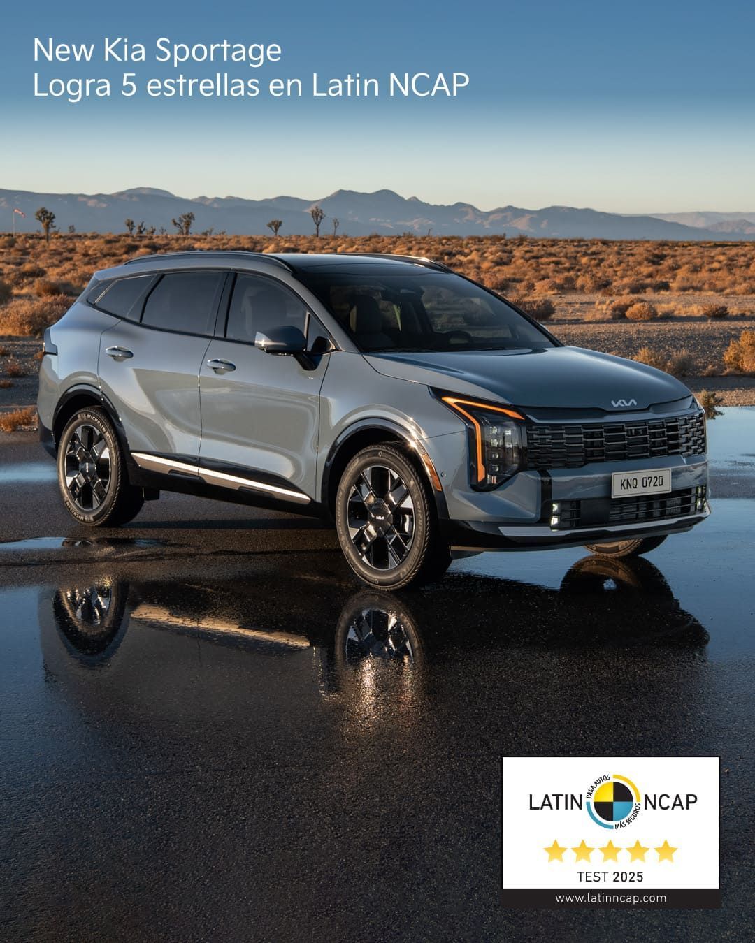 New Kia Sportage logra el máximo honor de seguridad con 5 estrellas en Latin NCAP